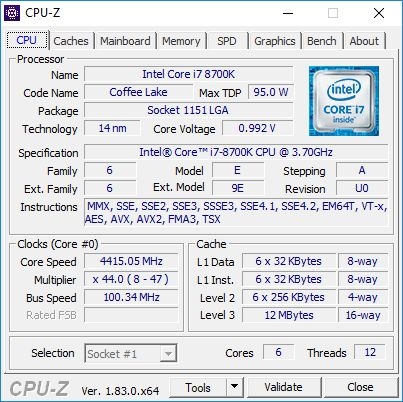 cpuz 8700k
