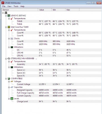 Lenovo 30 minut po startu bez zatížení.jpg